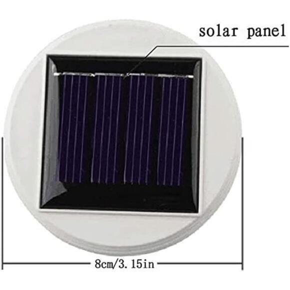 2 Pack Solar Panel Top Replacement for Table Lights, Color Changing Solar - Picture 3 of 5